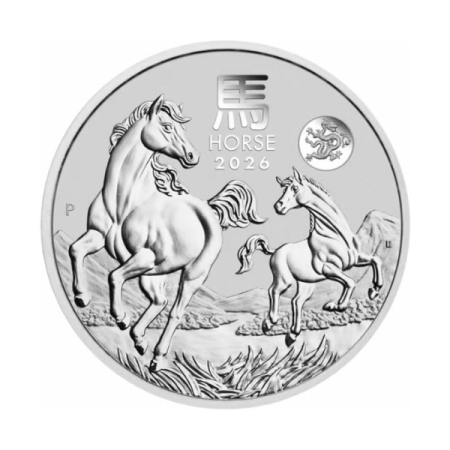 澳洲伯斯 2026 農歷生肖系列III 馬 飛龍加鑄版 1盎司